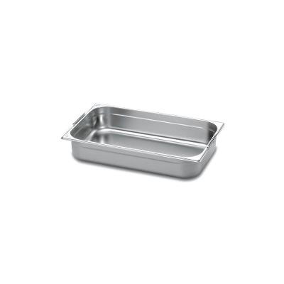 Cuba Gastronômica 1/1 Em Aço Inox Com Alças Móveis Profundidade 100 Mm - Aço 304