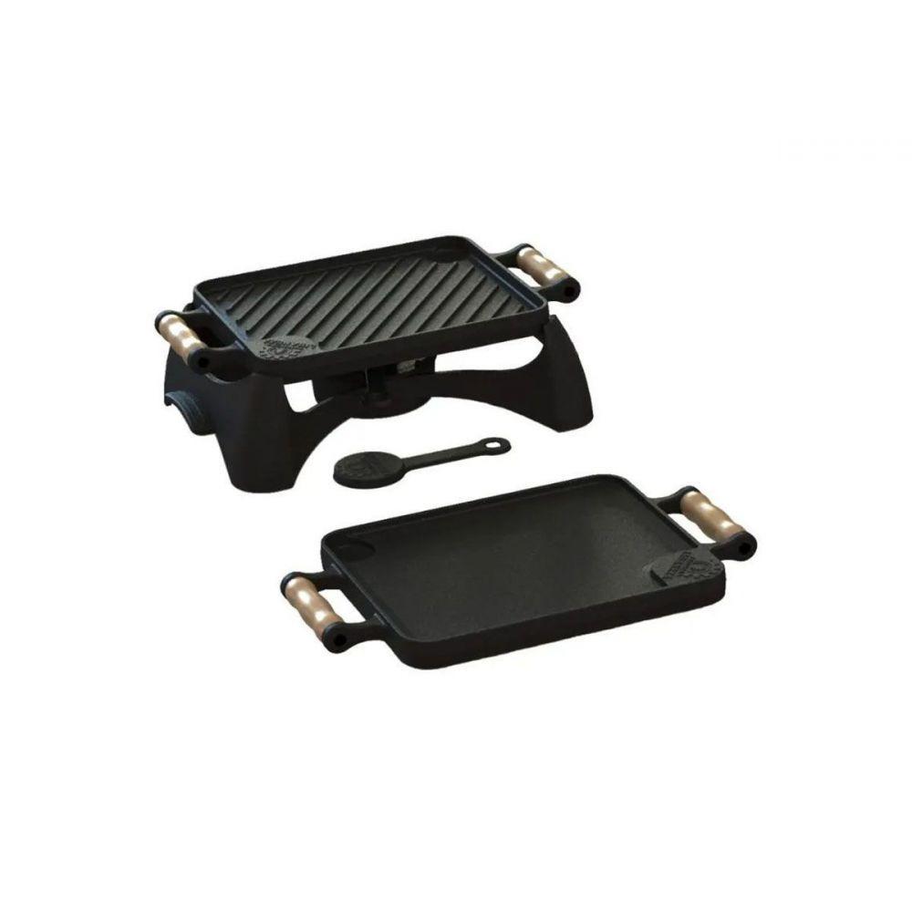 Rechaud Bifeteira a Álcool Dupla Face de Ferro Fundido - 2