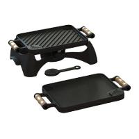 Rechaud Bifeteira a Álcool Dupla Face de Ferro Fundido - 1