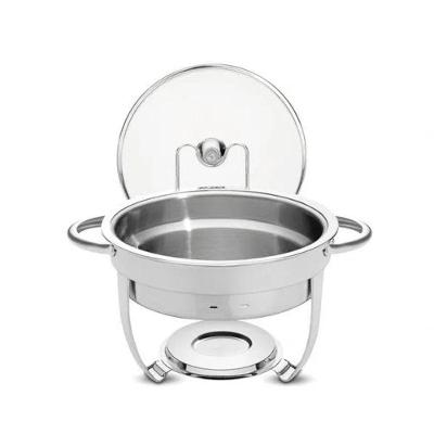 Rechaud Aco Inox 4,3L Tampa Vidro C/Guias Tramontina 61041/013