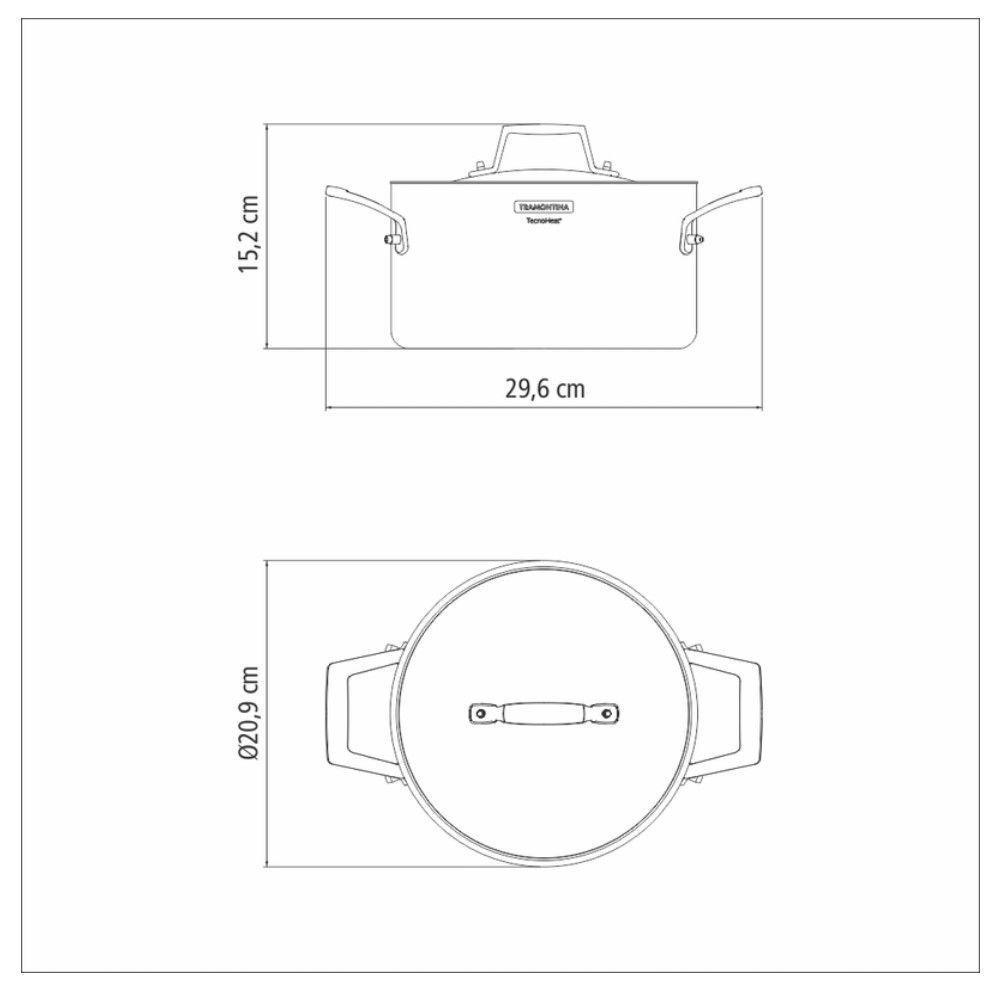 Caçarola Funda 20cm 3,8L Inox Tramontina 62144/200 - 5