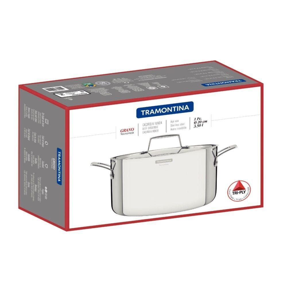Caçarola Funda 20cm 3,8L Inox Tramontina 62144/200 - 6