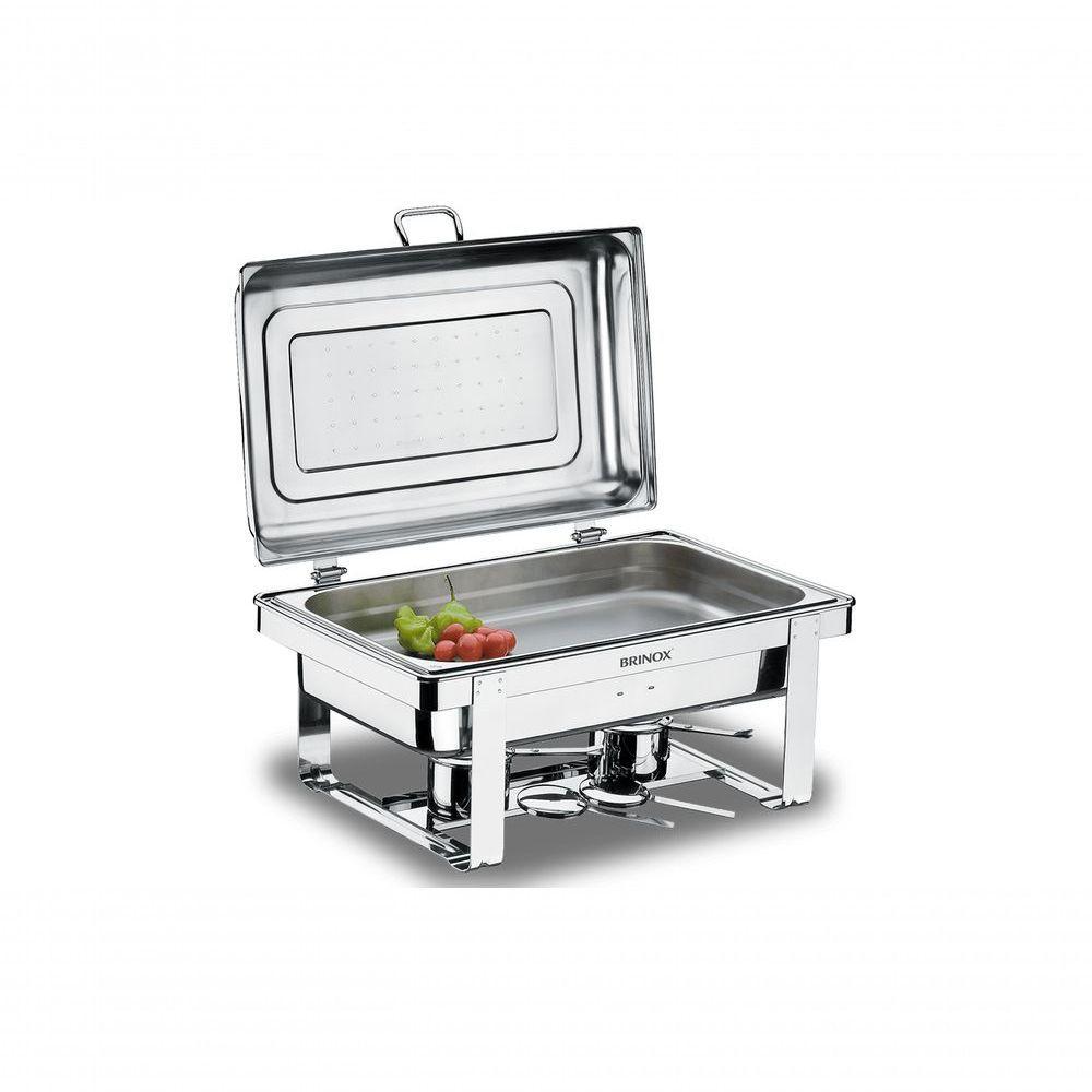 Rechaud Retangular Com Banho Maria Com Cuba 1/1 - Savoy 23 X 57 X 36 Cm - Brinox - 1