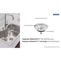 Tampa de Válvula Tramontina Luxo para Pias e Cubas 4 1/2´' - 6