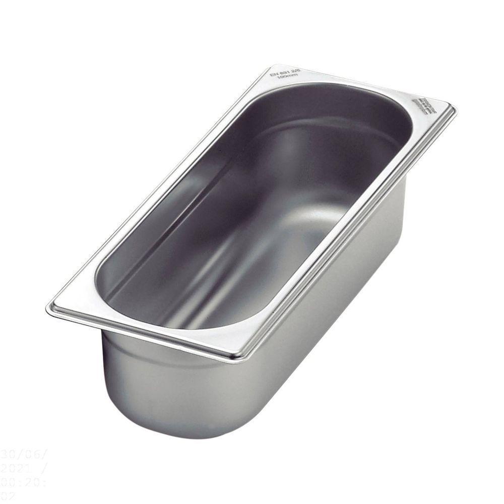 Cuba Tramontina Gn 2/8 Em Aço Inox Sem Alças Profundidade 100 Mm - Aço 304 Tramontina - 1