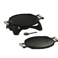 Rechaud Bifeteira Redondo Dupla Face Álcool Ferro Fundido - 1