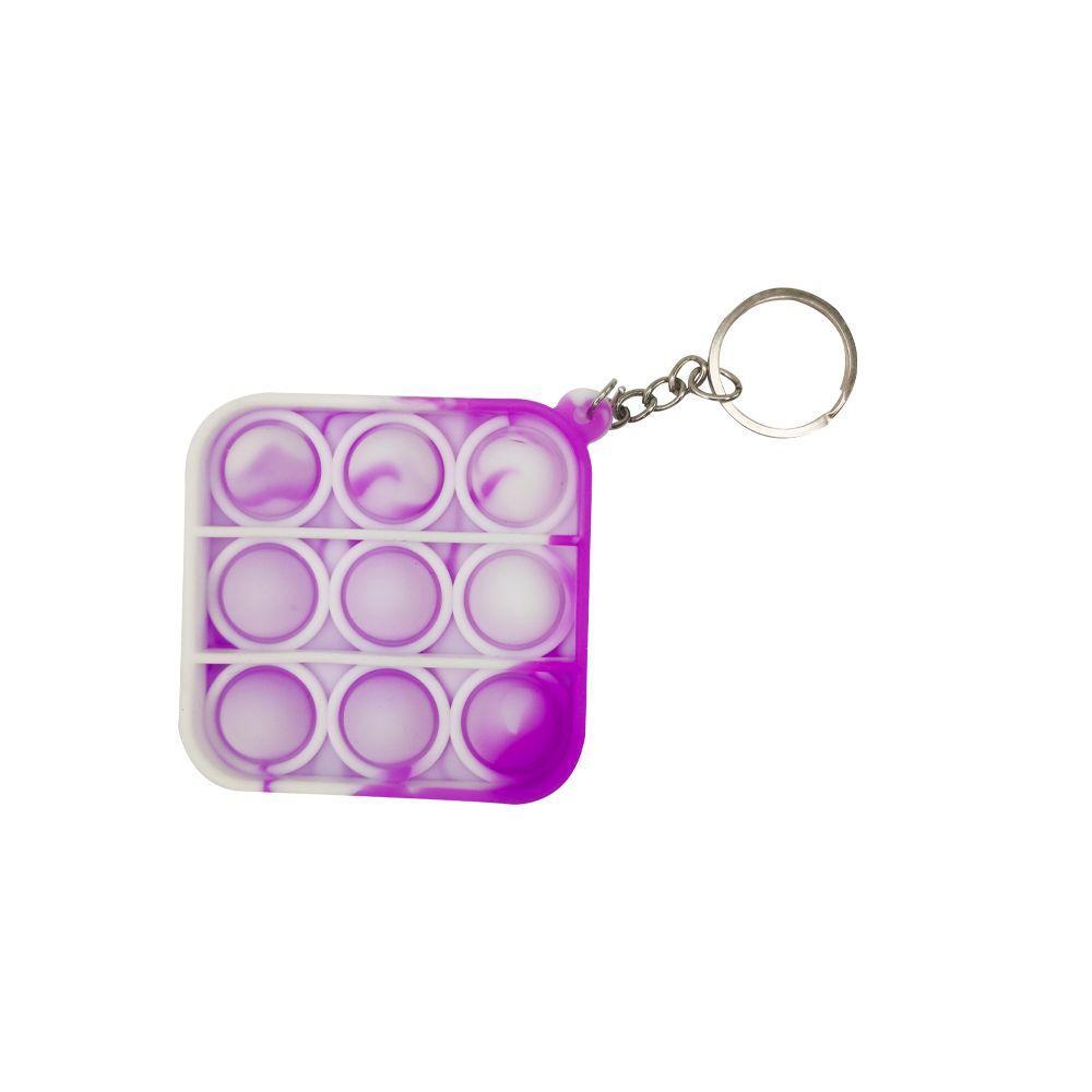 Chaveiro Pop It Anti Estresse Relaxamento Quadrado Fidget - 1