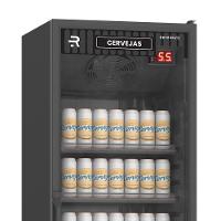 Cervejeira Expositora Porta Vidro 400l Vcce400pvpp Preta 220v Refrimate Com Chopeira 3,5l 220v - 2