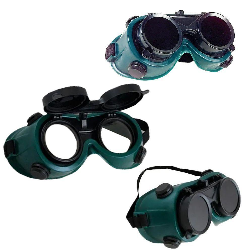 Óculos De Solda Proteção Epi Mascara Dupla Lente Soldador - 1