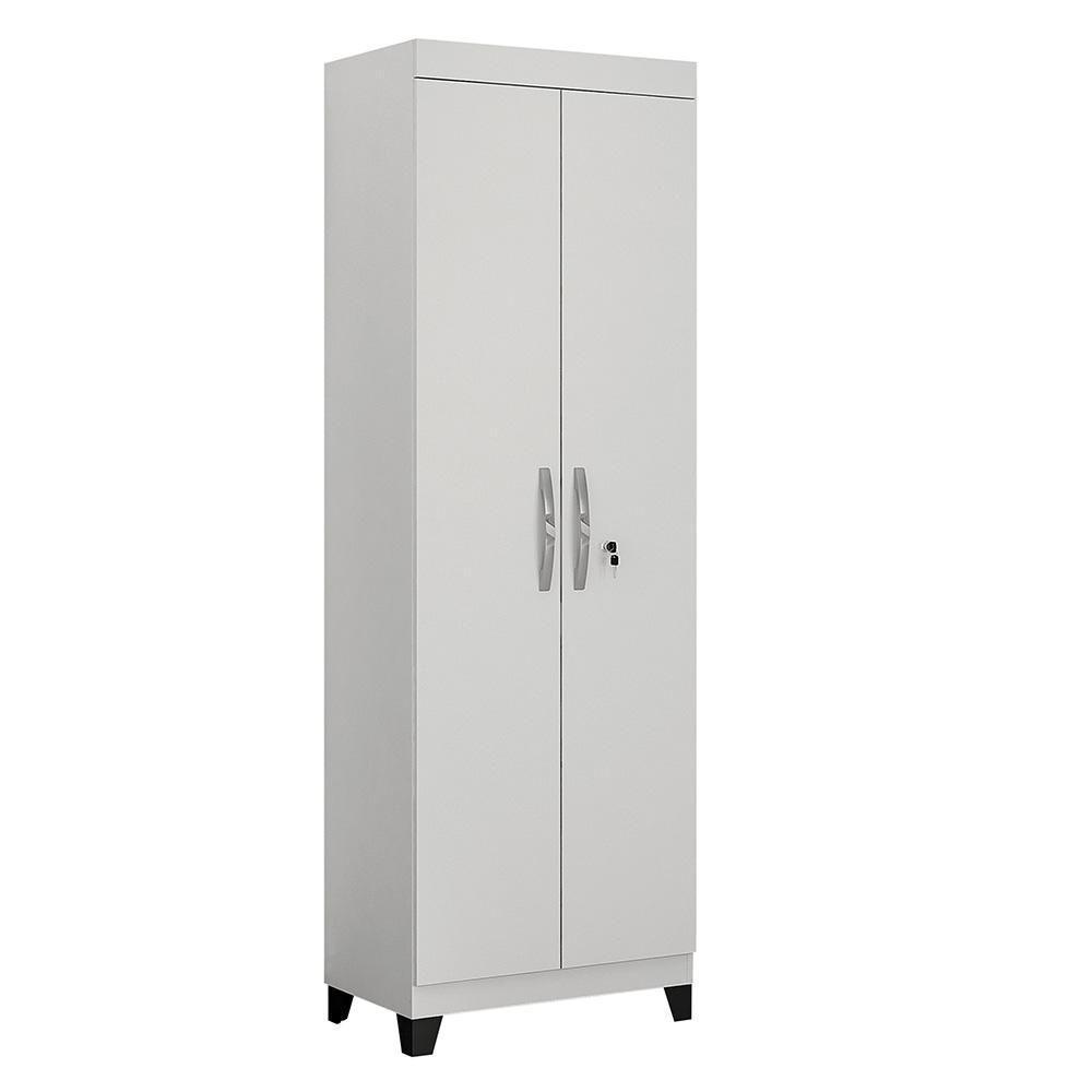 Armário Multiuso Valdemóveis C/2 P 5 Prateleiras/Pés Branco - 4