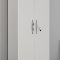 Armário Multiuso Valdemóveis C/2 P 5 Prateleiras/Pés Branco - 3