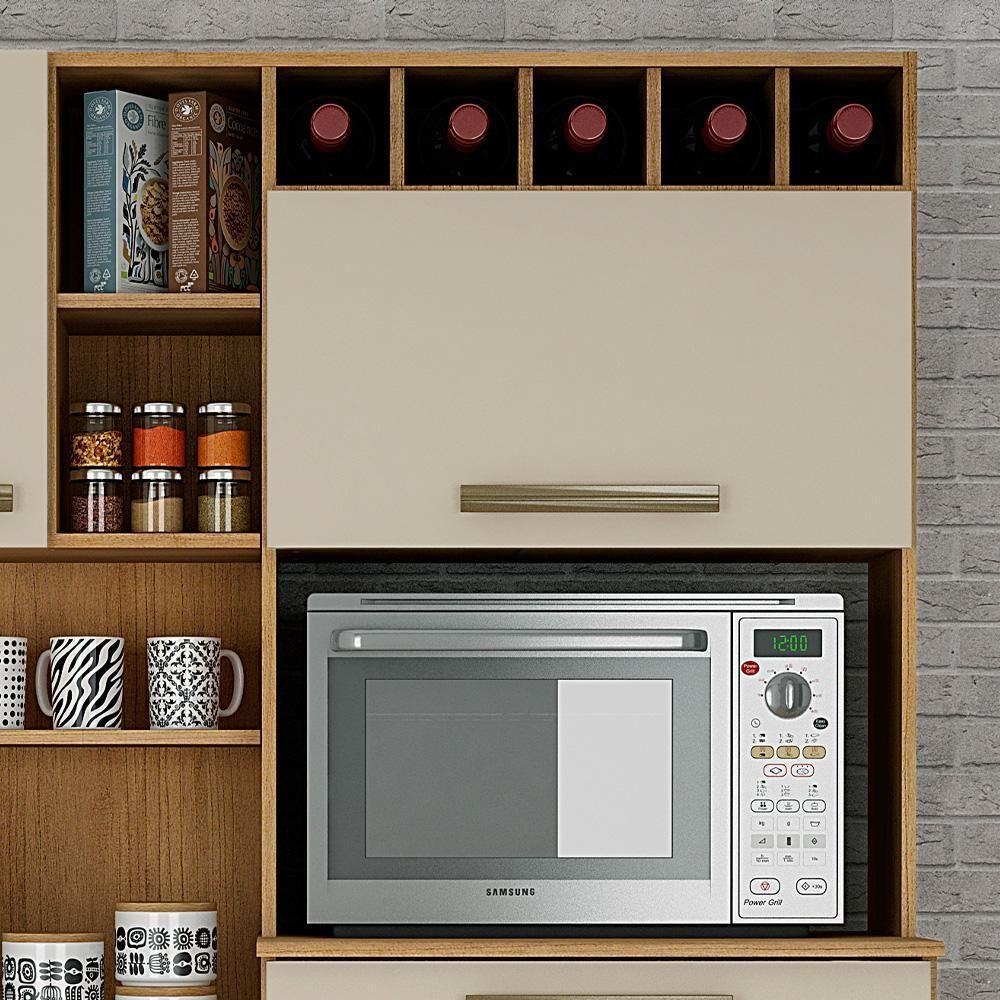 Armário Compacto Valdemóveis7 P 2 Gavetas Cinamomo/Off White - 5