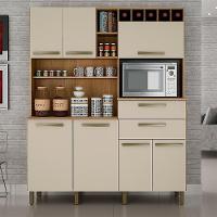 Armário Compacto Valdemóveis7 P 2 Gavetas Cinamomo/Off White - 1