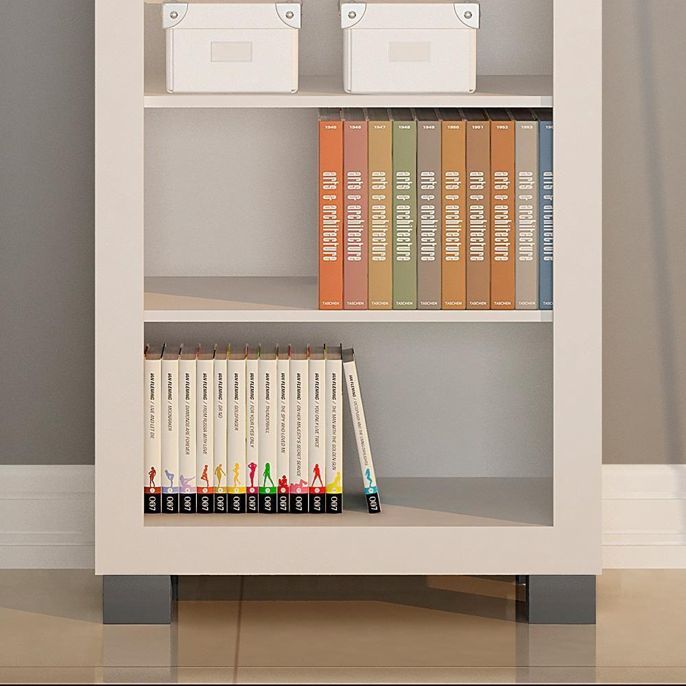 Armário Multiuso Valdemóveis Flex C/5 Prateleiras/Pés Branco - 3