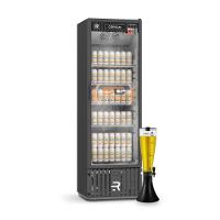 Cervejeira Expositora Porta Vidro 400l Preta E Branca 220v Refrimate Com Chopeira 3,5l 220v - 1
