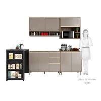 Cozinh e Bancada Armários Balcões E Nicho Micoondas Mel - 2