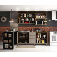 Cozinh e Bancada Armários Balcões E Nicho Micoondas Mel - 5