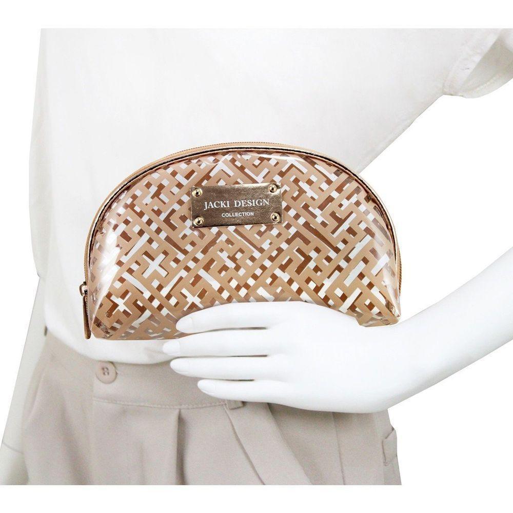 Necessaire Meia Lua Diamantes Jacki Design Dourado - 2