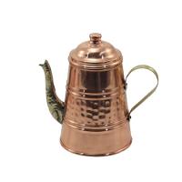 Bule Em Cobre Bico Bronze Chaleira Café E Chá Jarra Tampa P - 1