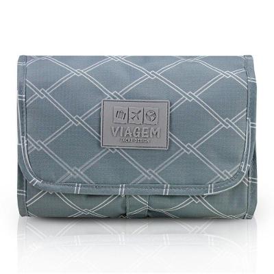 Necessaire 3 Em 1 Para Viagem Estampa Listrada Jacki Design Cinza