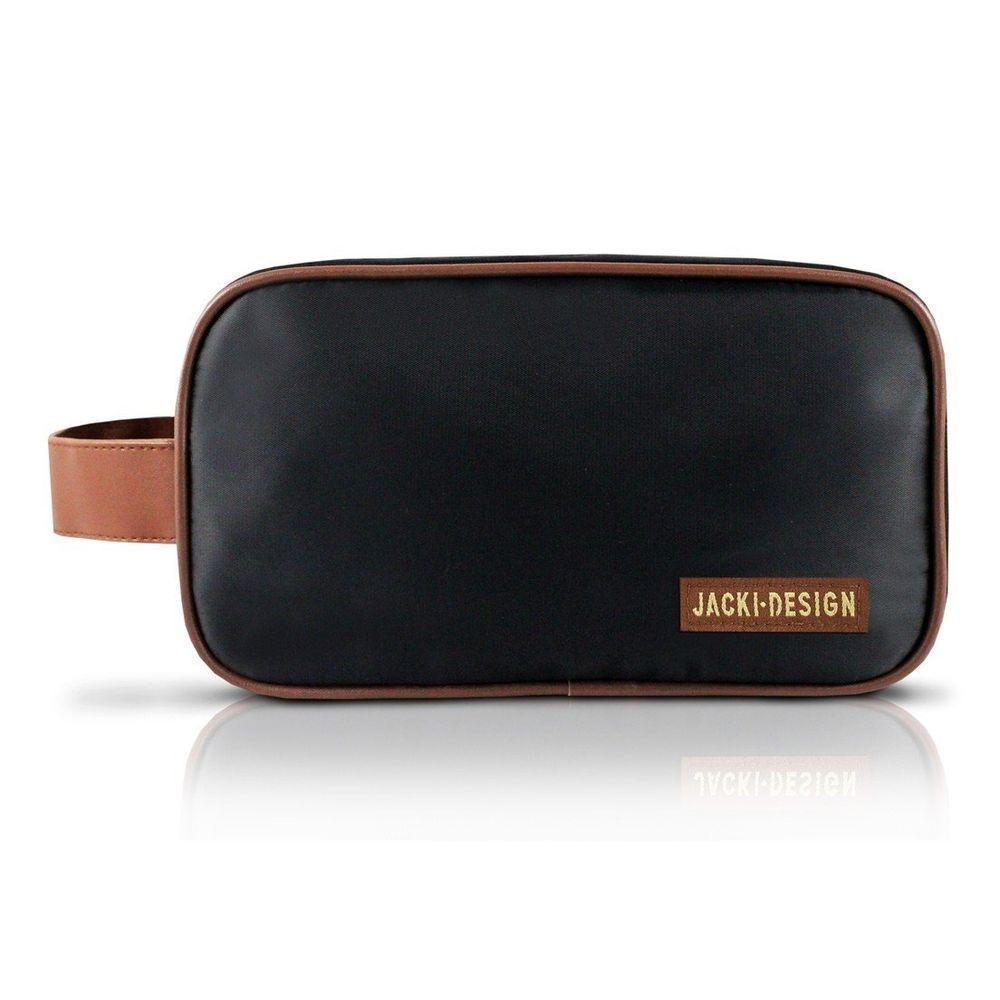 Necessaire Com Alça Lateral For Men Jacki Design Preto/marrom - 1