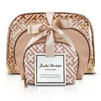 Kit De Necessaire Com 3 Peças Diamantes Jacki Design Dourado - 1