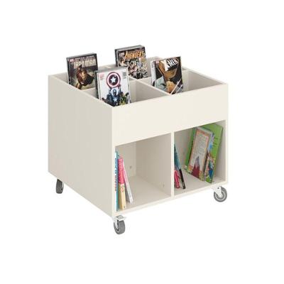 Livreiro Com Rodízios Helsinki 100% Mdf (Livros Biblioteca)