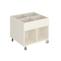 Livreiro Com Rodízios Helsinki 100% Mdf (Livros Biblioteca) - 2