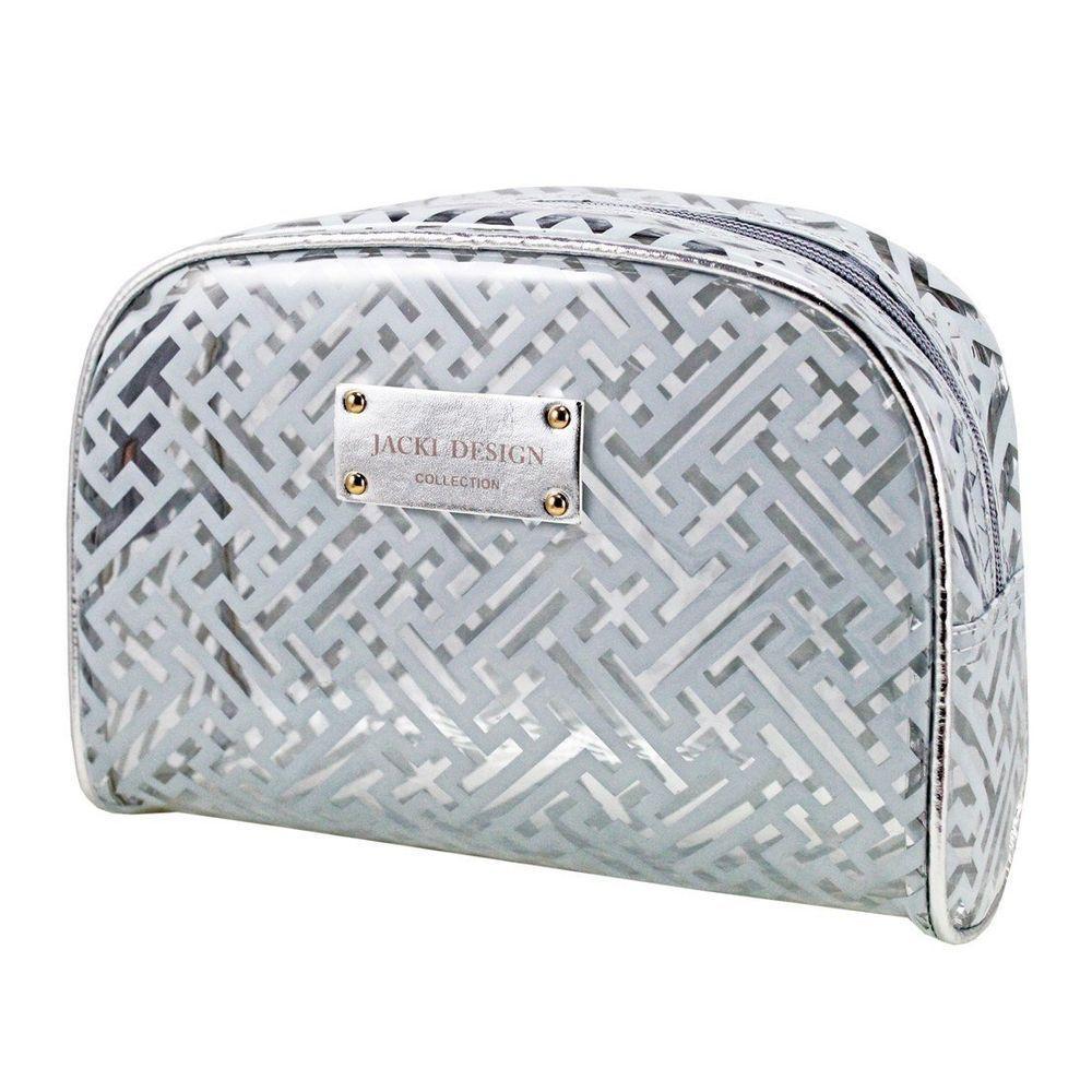 Necessaire Retangular Diamantes Jacki Design Cinza Claro - 2