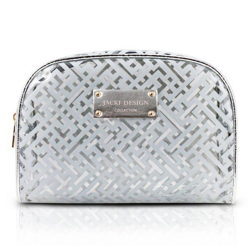 Necessaire Retangular Diamantes Jacki Design Cinza Claro - 6