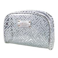 Necessaire Retangular Diamantes Jacki Design Cinza Claro