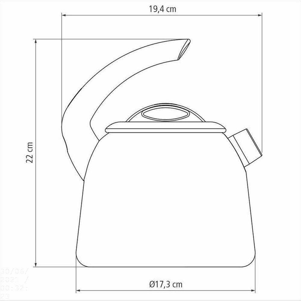 Chaleira Em Alumínio Com Revestimento Interno E Externo Starflon Max Grafite 2,2 L - 4