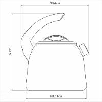 Chaleira Em Alumínio Com Revestimento Interno E Externo Starflon Max Grafite 2,2 L