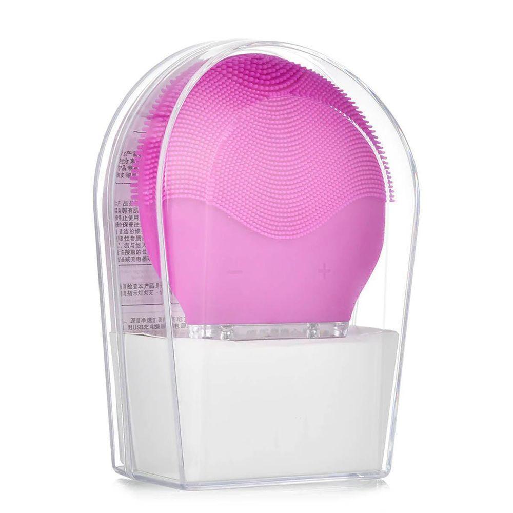 Esponja Elétrica Massagem Limpeza Facial Escova Recarregavel - 3