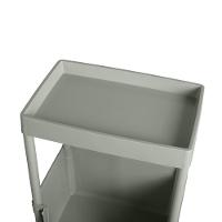 Carrinho Multiuso Prático 3 Prateleiras Em Plástico Com Rodízio - Cinza