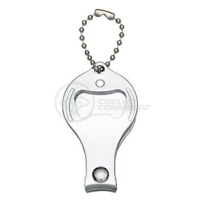 Cortador Unha Com Lixa Aço Inox Abridor Garrafa Redondo