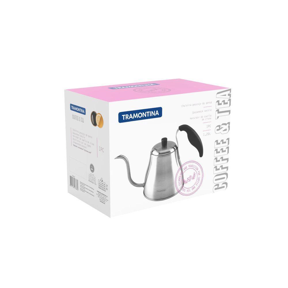 Chaleira Tramontina Pescoço De Ganso Em Aço Inox 1,2 Litros - 7