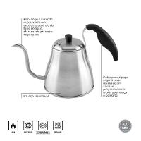 Chaleira Tramontina Pescoço De Ganso Em Aço Inox 1,2 Litros