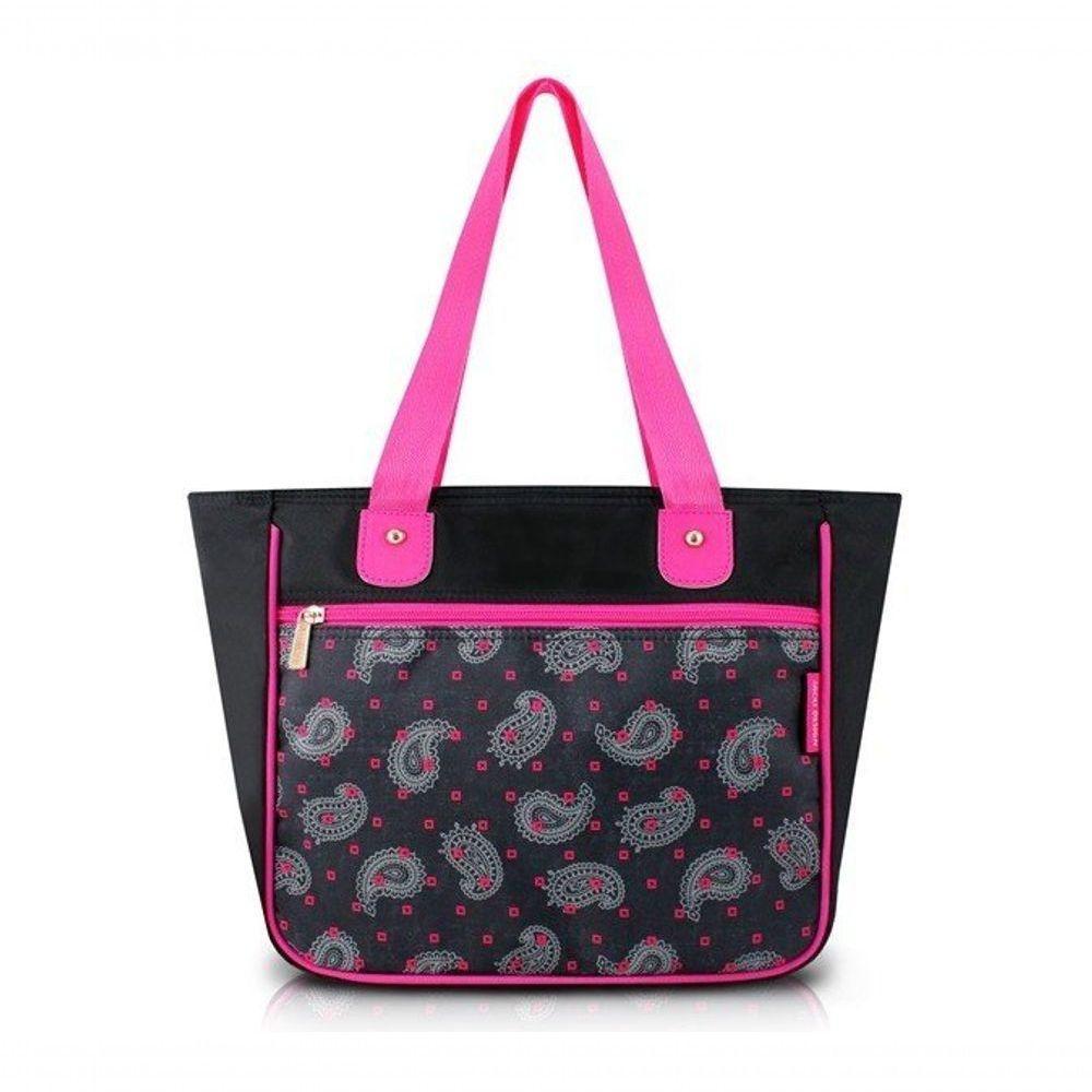 Bolsa Shopper Classic Jacki Design Preto - Ameba - 1