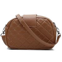 Bolsa Transversal Feminino Com 2 Zíperes Detalhes Em Costura E Metal - 5