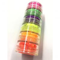 Kit 6 Pó Neon Em Torre Para Decoração De Unha Maquiagem - 1