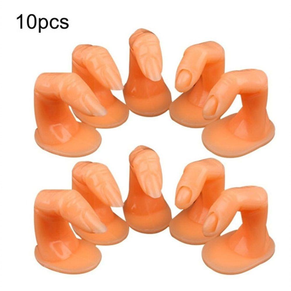 Kit 10 Dedo Postiço Para Treinamento Unha De Gel Fibra Uv - 2
