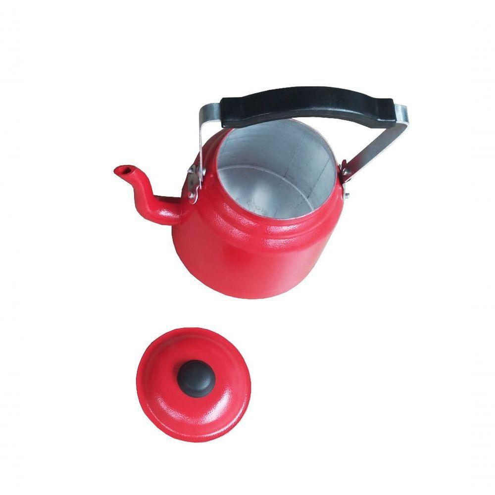 Conjunto Chaleira 1,6l E Leiteira C/apito Vermelhas 1,6l - 2