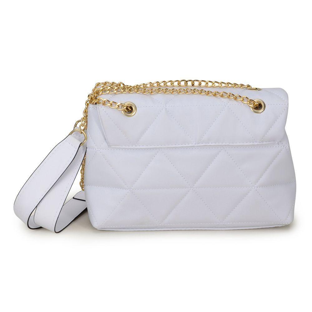 Bolsa Pequena Elegante Feminina Com Alça Transversal Detalhe De Corrente - 3