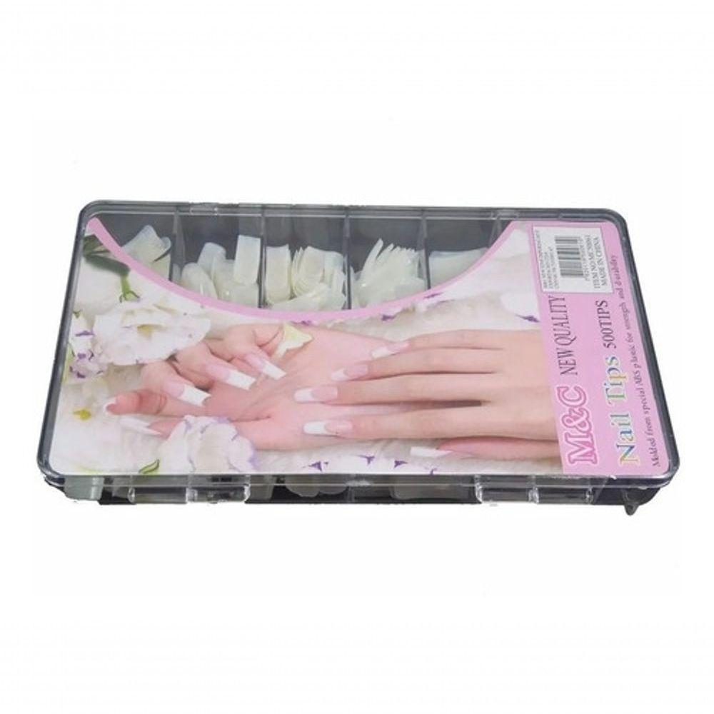 Cola P Unhas Postiças + Kit 100 Unhas Tips Sorriso + Alicate - 4