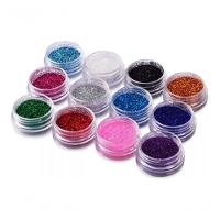Kit Com 12 Potinhos Com Glitter Brilho Purpurina Para Unha - 1