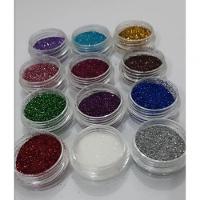 Kit Com 12 Potinhos Com Glitter Brilho Purpurina Para Unha - 3