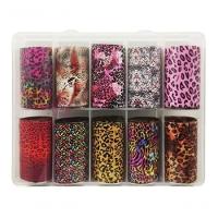 Kit Pote De 10 Foil Unha Decoração Cores Estilo Manicure - 1