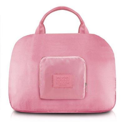 Bolsa De Viagem Dobrável Trapézio Estampa Lisa Jacki Design Rosa