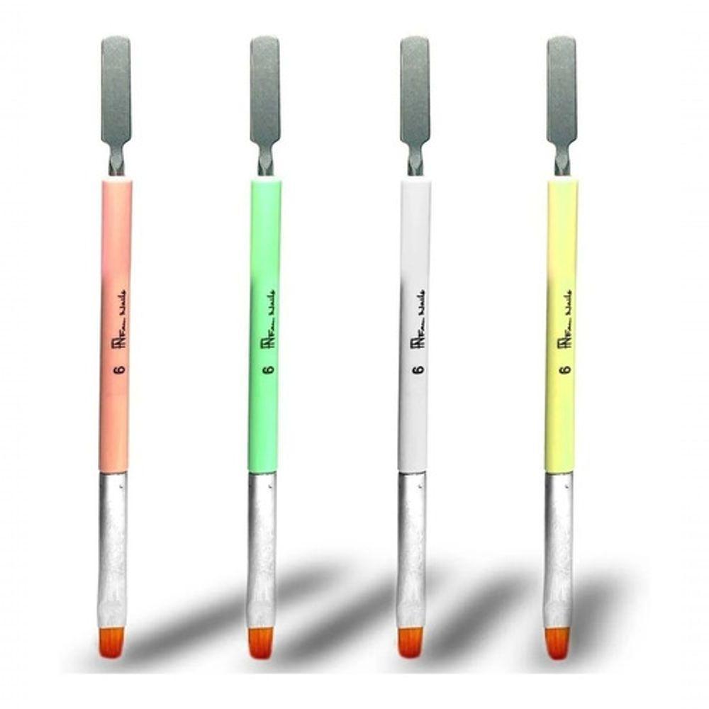 Pincel Espátula Polygel 2 Em 1 Unhas Alongamento Salão Fn - 1
